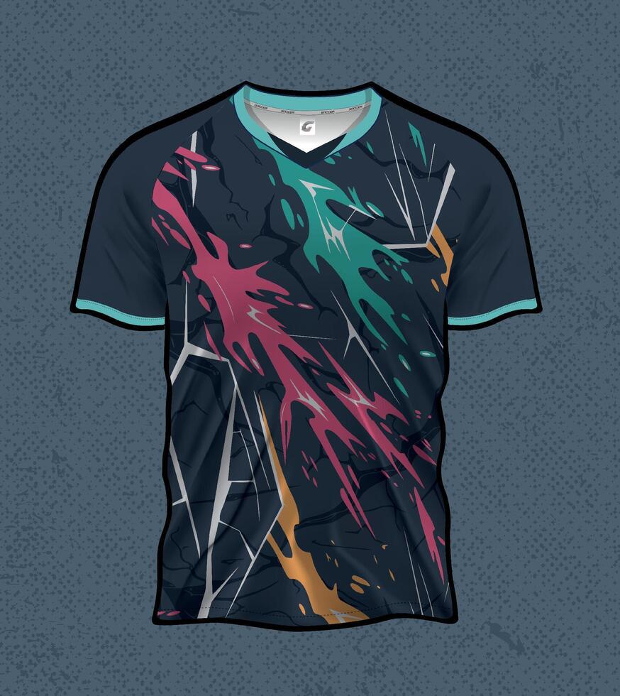 Soccer teamwear template design for racing and competitive play vector