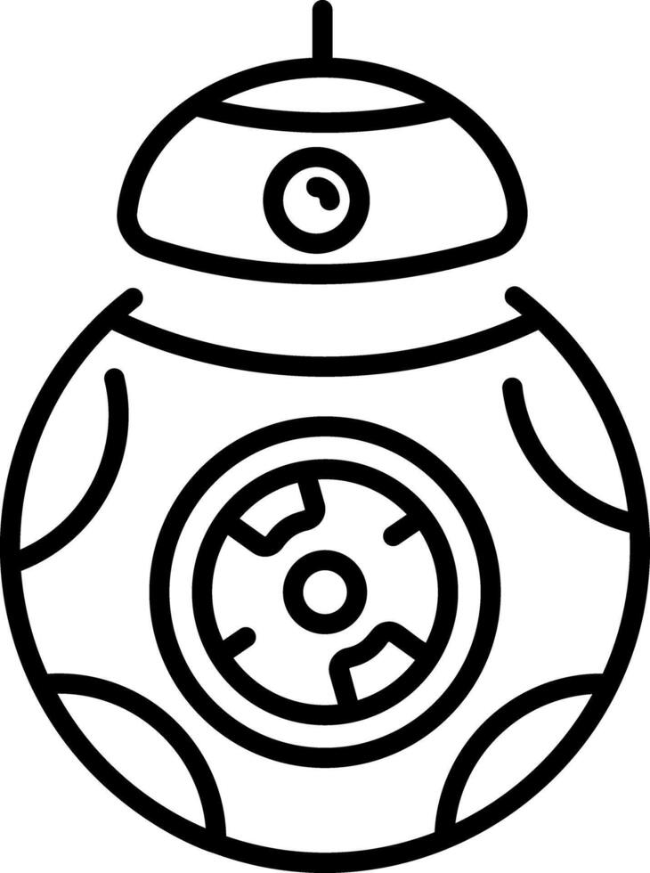A line style icon of a smart ai camera vector