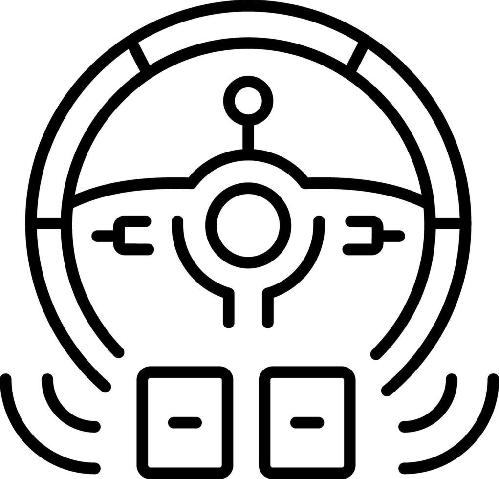 A linear icon depicting an ai driver vector