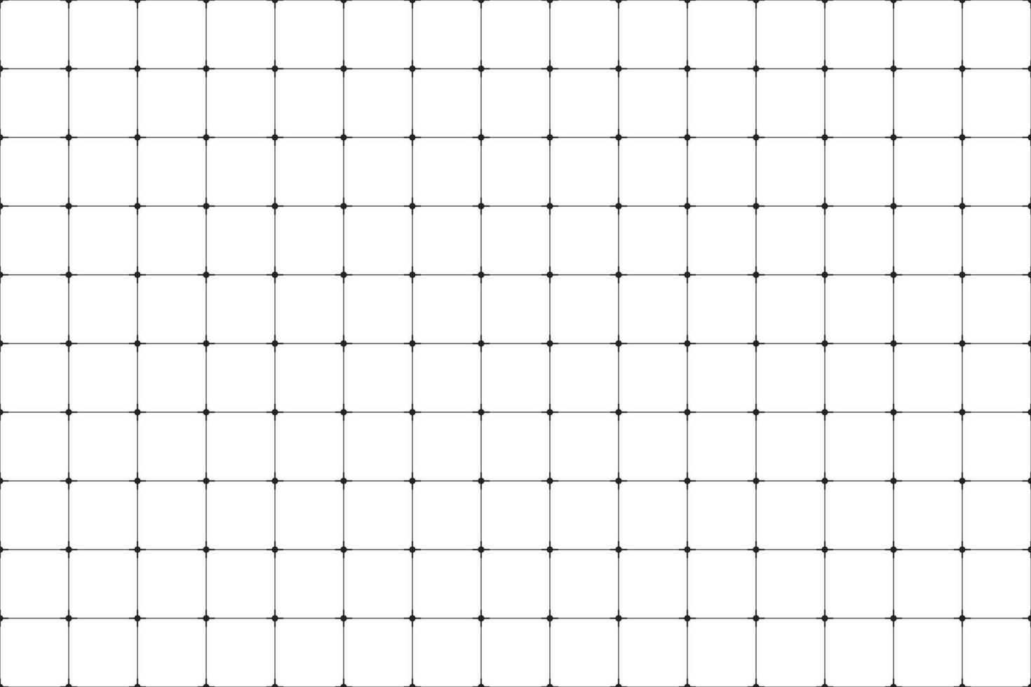 Geometric grid pattern composed by squares and dot intersections. Abstract seamless minimalist technology background vector