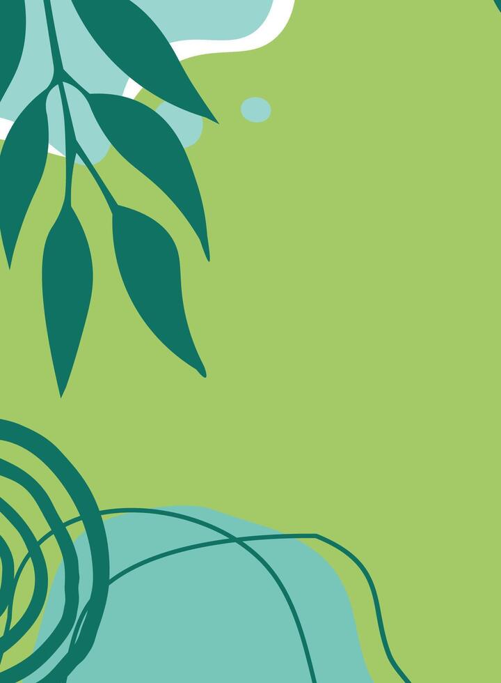 Abstract Green Leafy Composition vector
