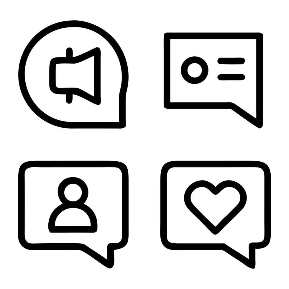simple social media notification icons vector