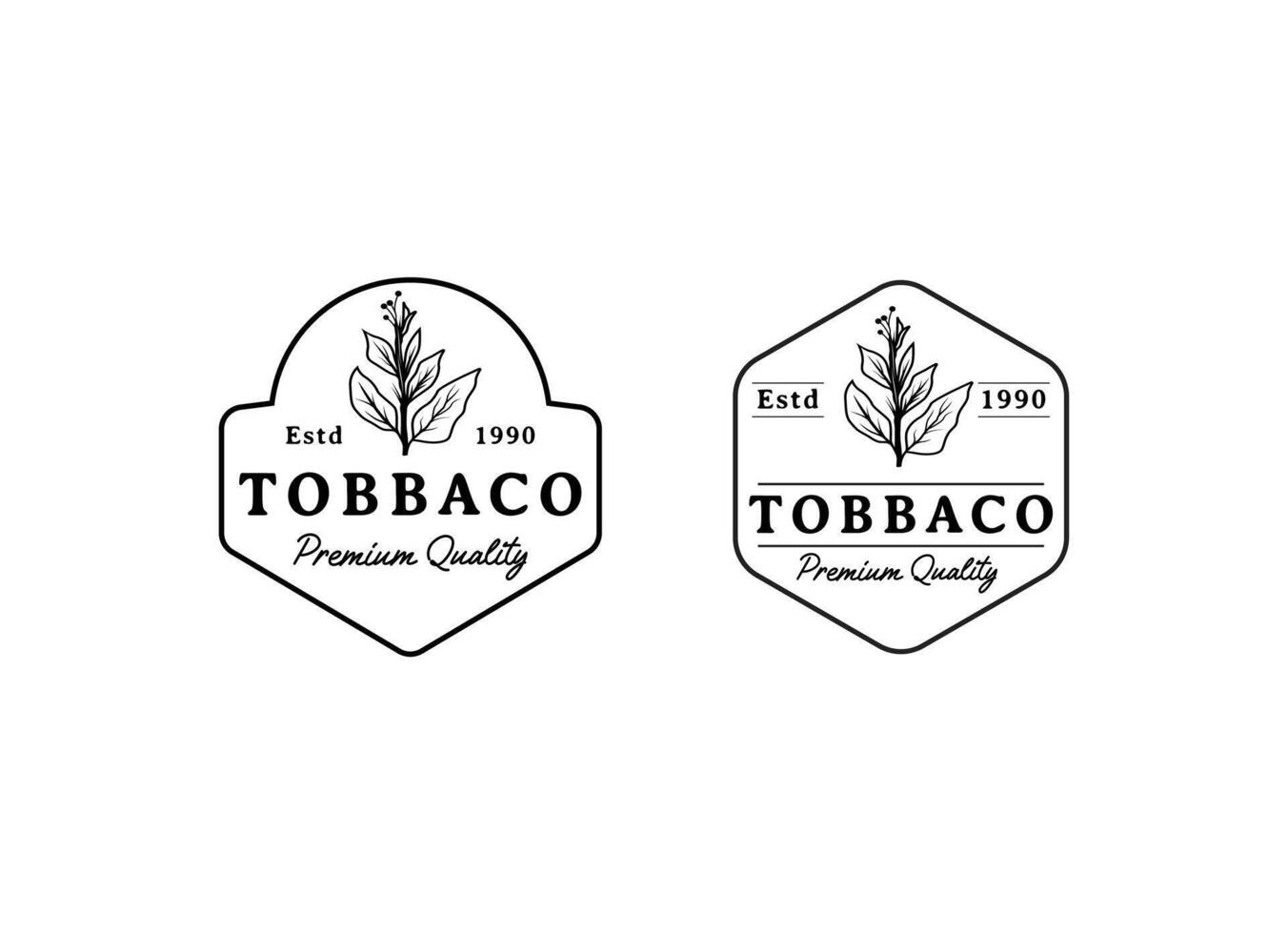 Natural Tobacco Identity. Retro Brand Tobacco Emblem for Packaging vector