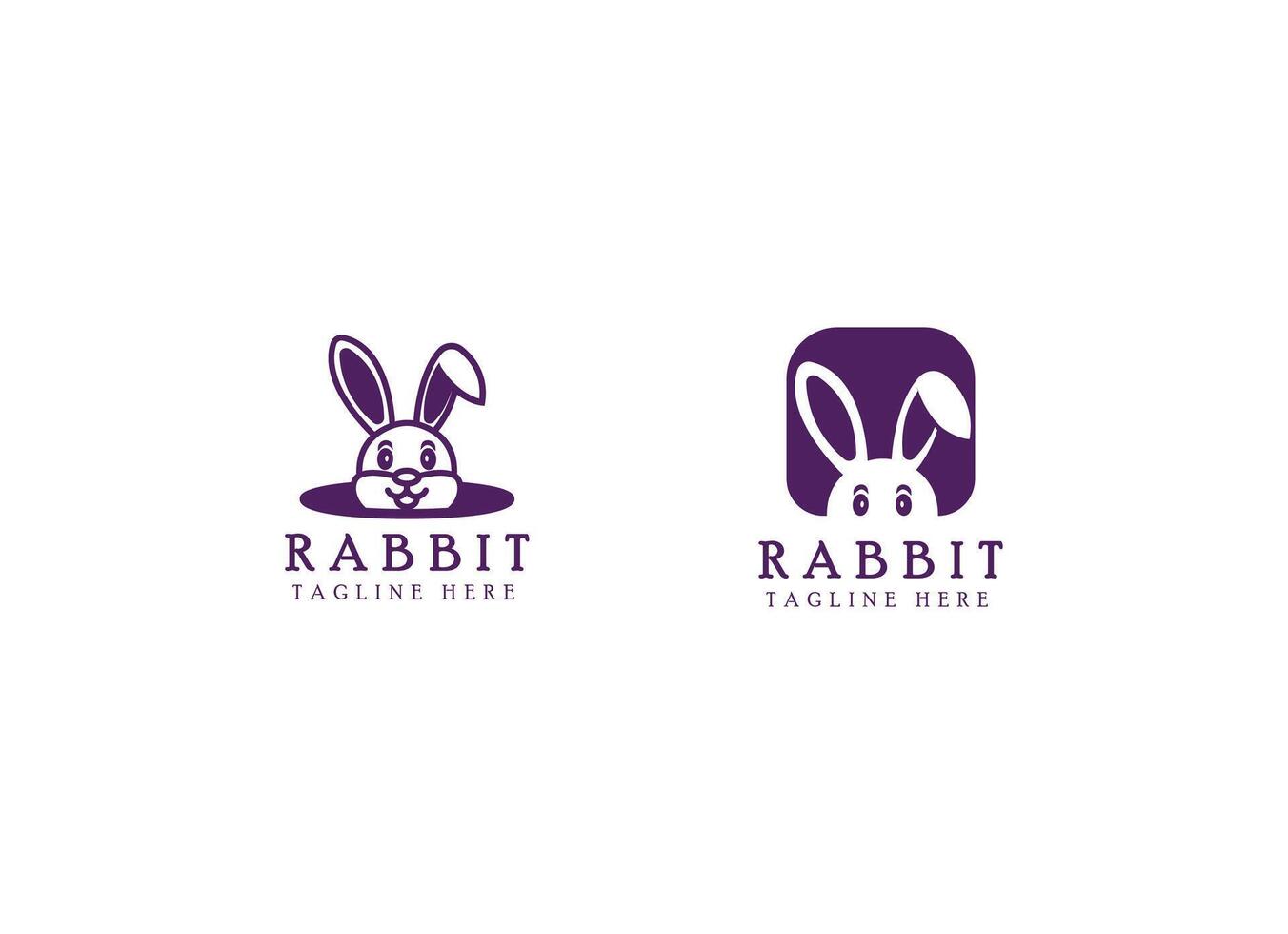 Rabbit Logo Design, Creative head of rabbit logo design vector