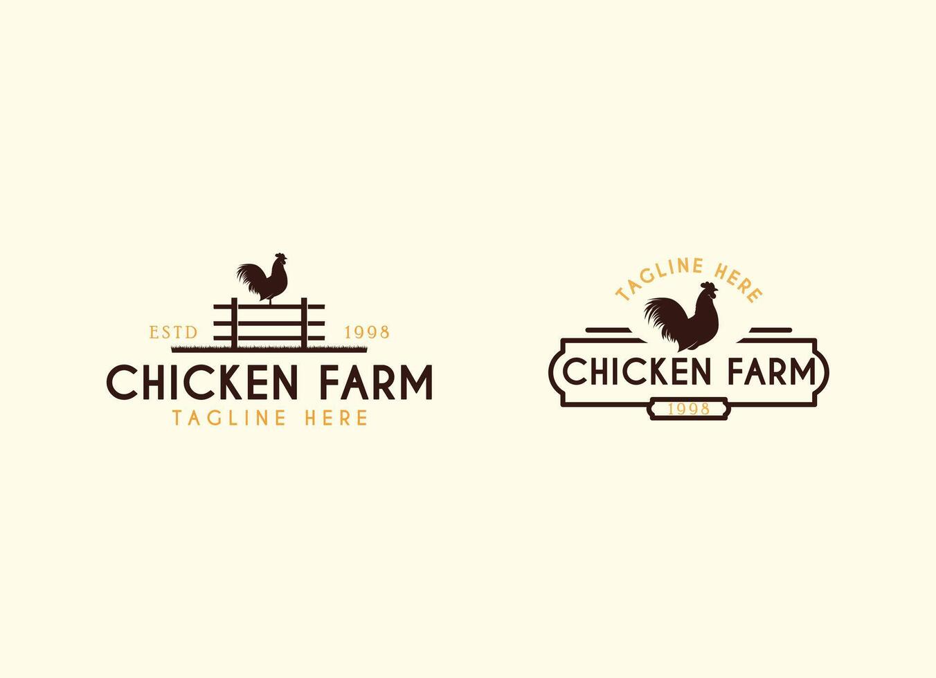 Chicken Farming Logo Design with modern style vector