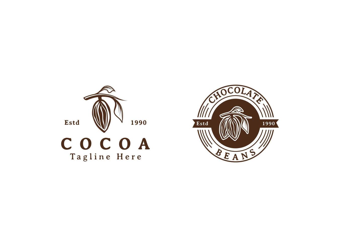 Rustic Logo Design for Chocolate and Confectionery Brands vector