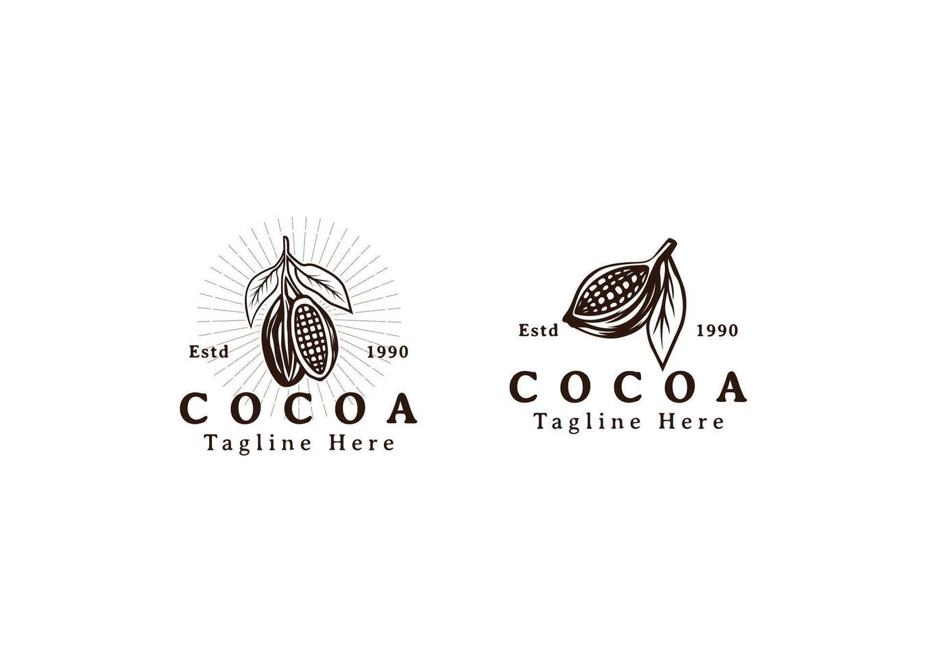 Cocoa bean Logo. Cocoa Icon. Chocolate Cocoa Symbol vector