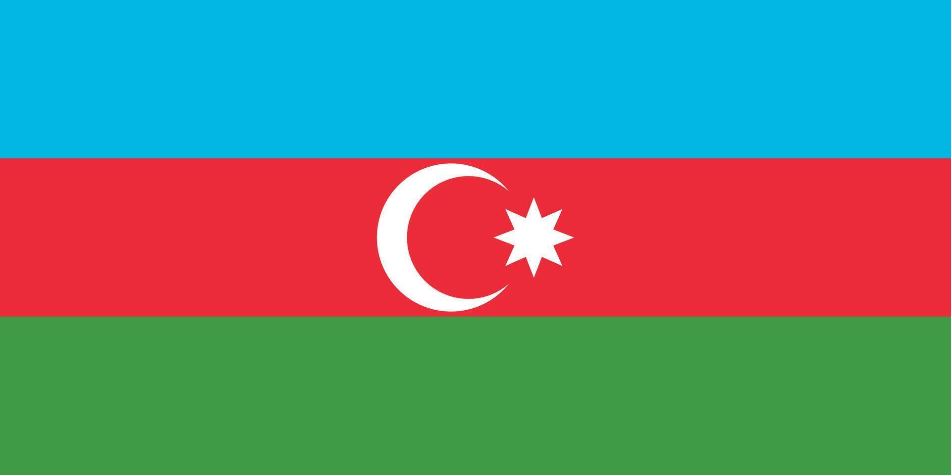 Azerbaijan flag . Symbol of Azerbaijan. Colors and proportion correctly vector