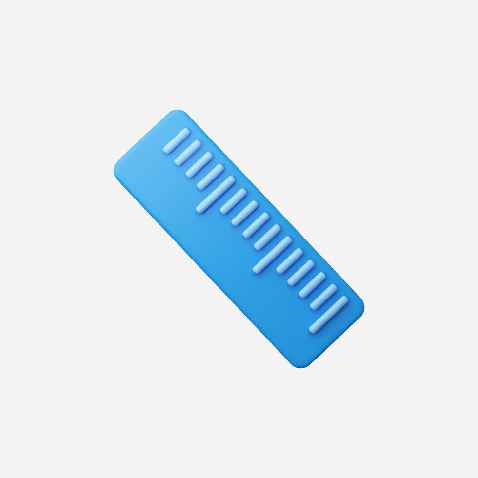 A simple blue ruler, perfect for measurement and design tasks. vector