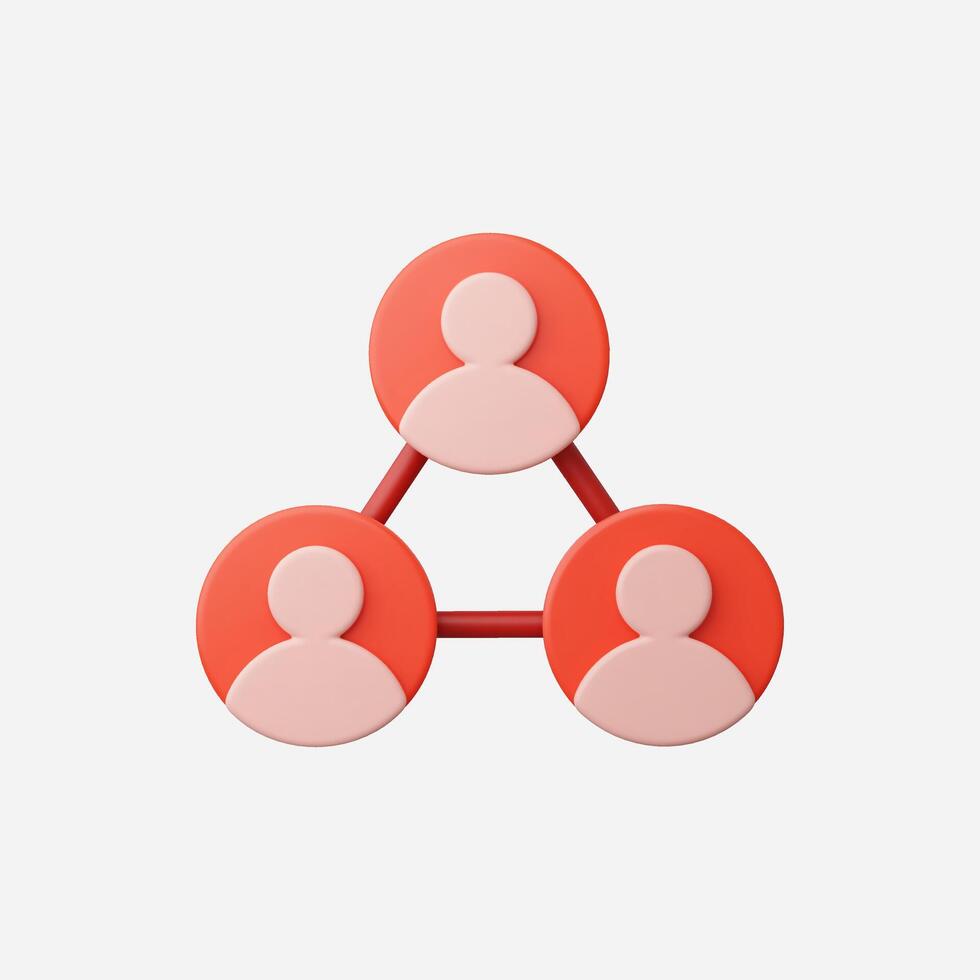 Abstract illustration of connected figures representing teamwork. vector