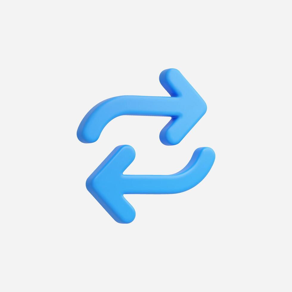3d Realistic Blue Transfer icon vector