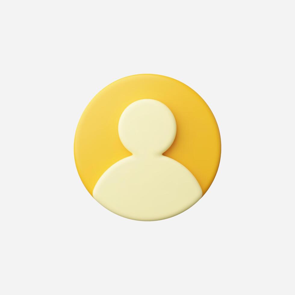 A minimalistic user profile icon in yellow and cream colors. vector