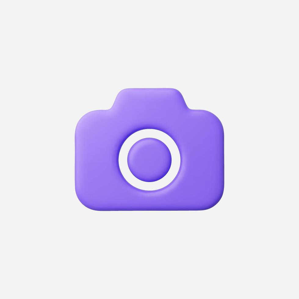 3d Realistic Camera Illustration vector