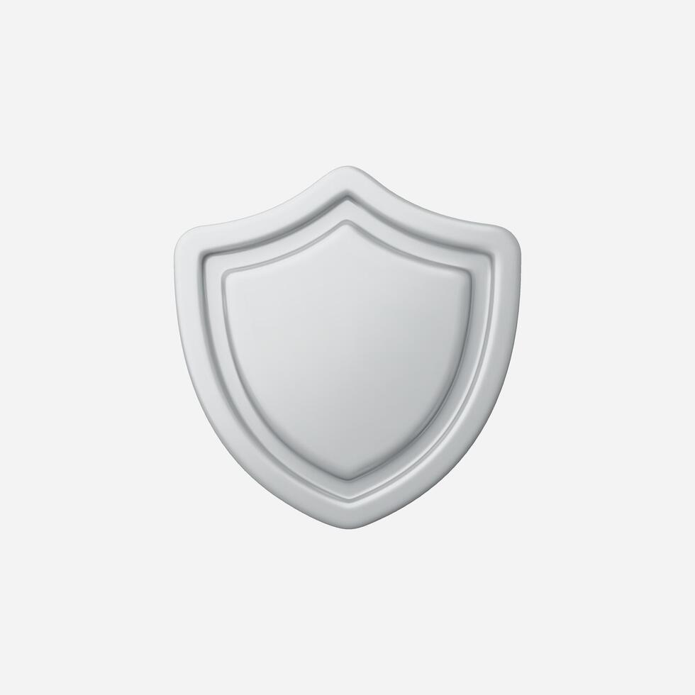 3d Realistic Shield Illustration vector