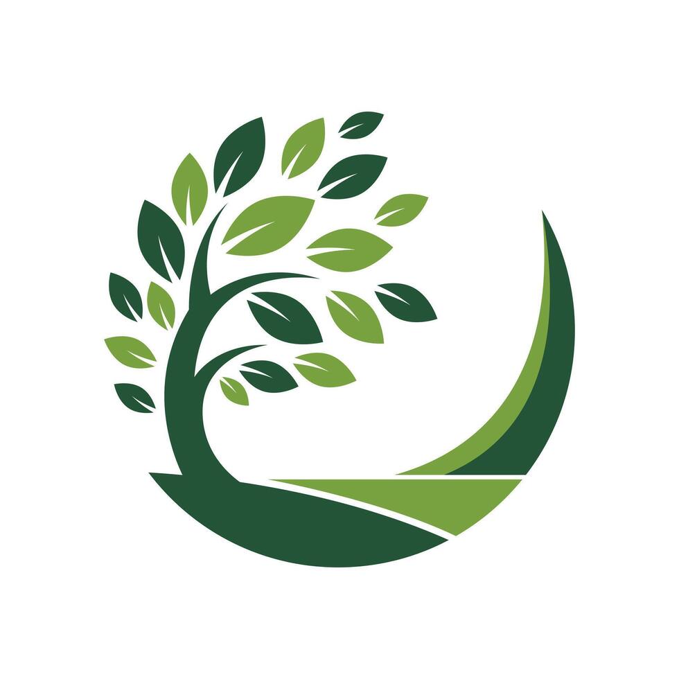 tree garden logo design concept creative idea vector