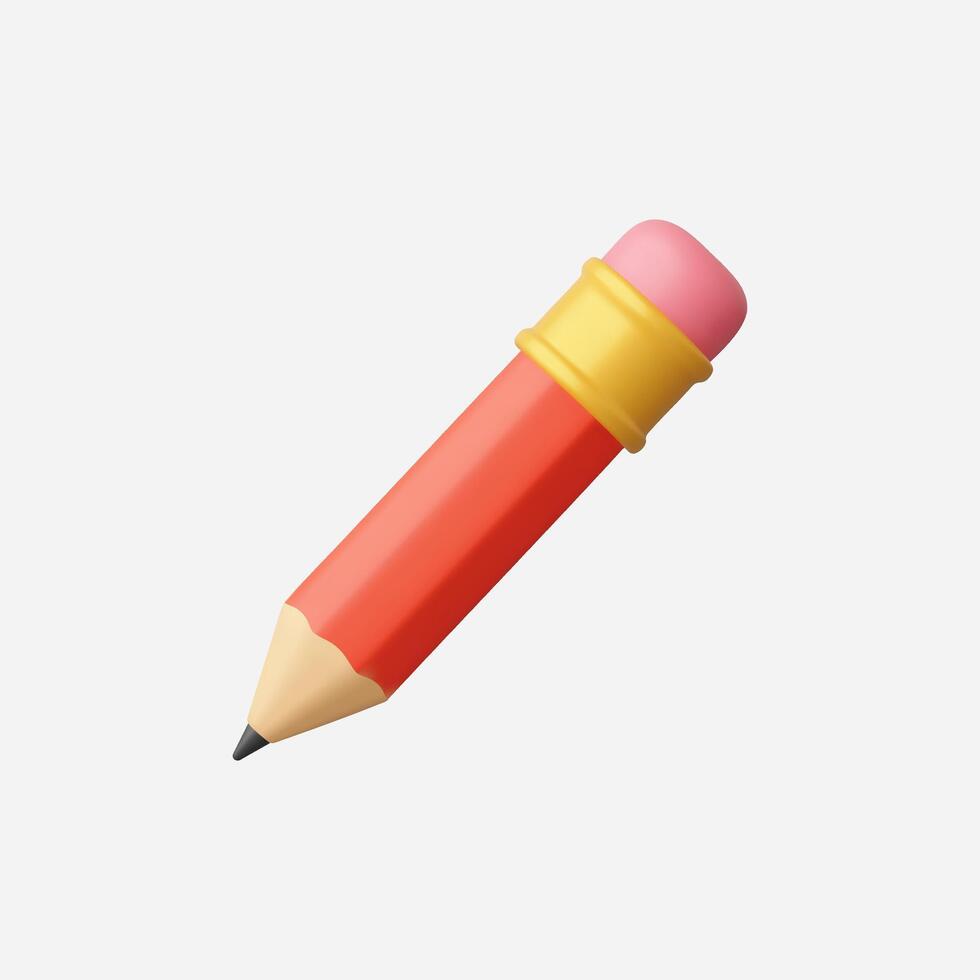A vibrant pencil, perfect for writing or artistic endeavors. vector