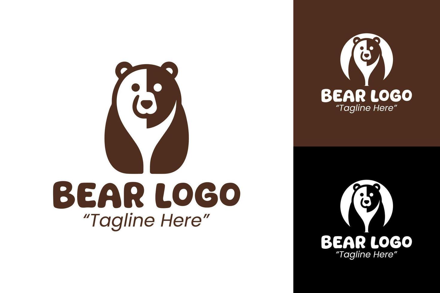Professional and Sleek Bear Logo for Branding and Businesses vector