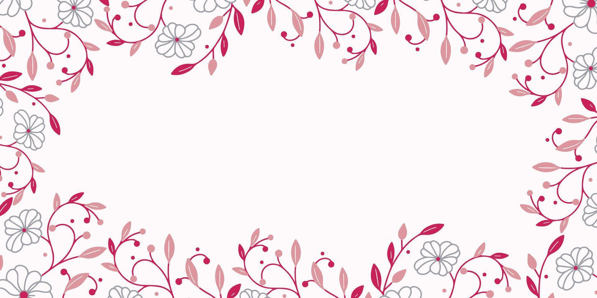 vintage inspired abstract floral wallpaper for poster.scrapbook background with soft flower and leaf elements.nature wall art for wedding template vector