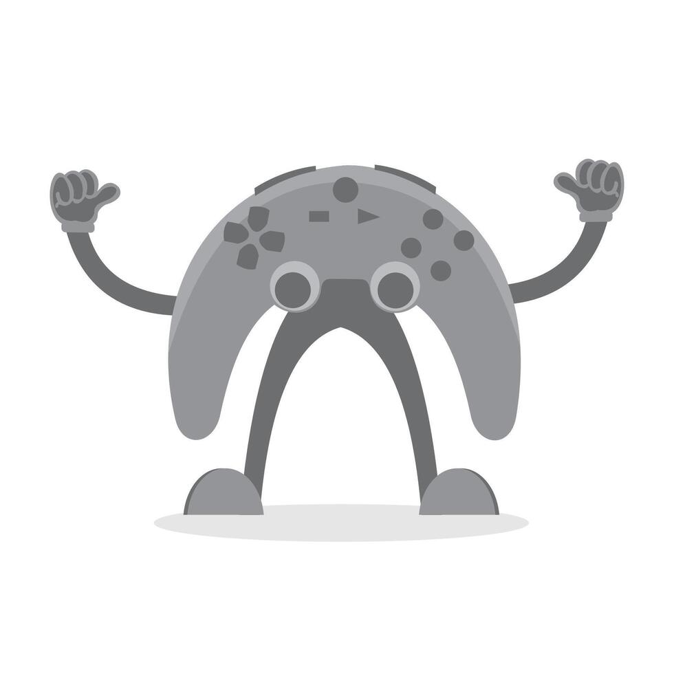 illustration graphic character, cartoon joystick game console tool. vector