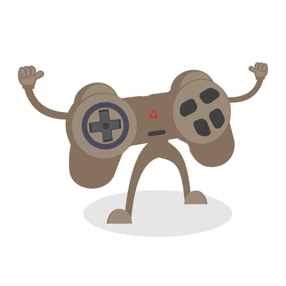 cartoon joystick game console tool. vector