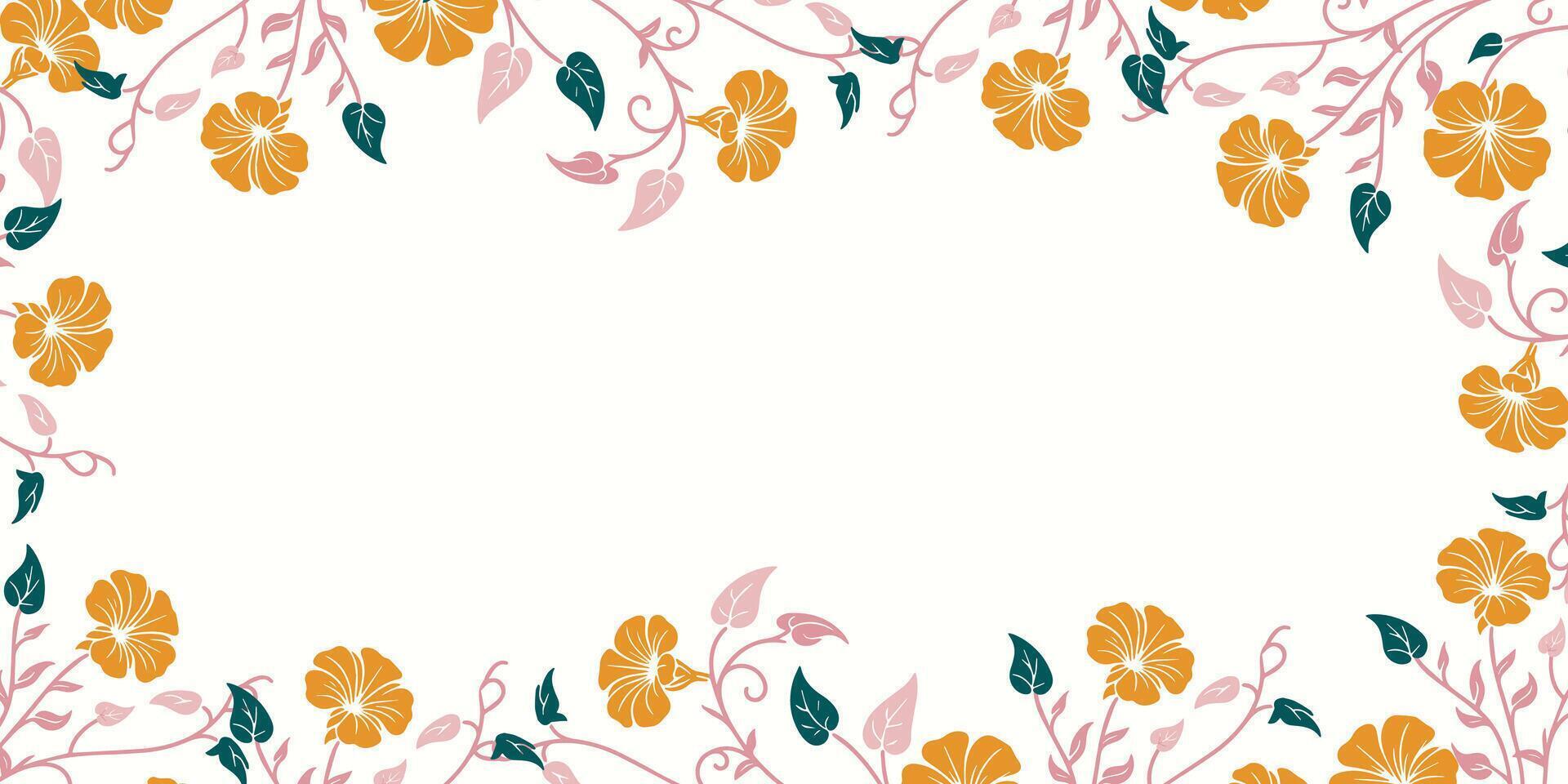 blooming wildflower backdrop for floral wall.modern abstract floral art for textile and invitation design.template for banner and scrapbook layout vector