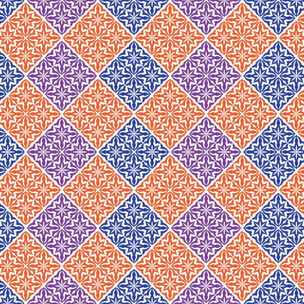 Retro-Inspired Hand Drawn Flower Bouquets for Fabric and Digital Design, Geometric and Floral Ornament Seamless Design vector