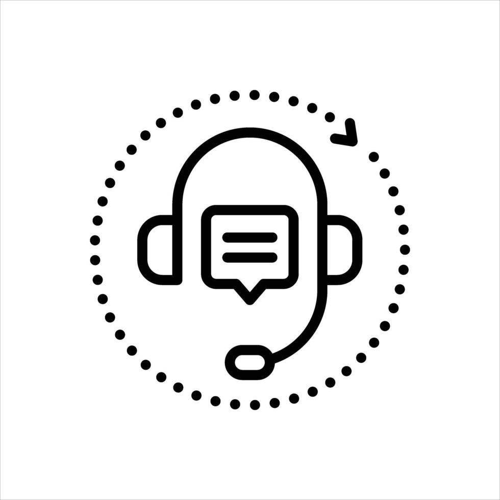 Customer Service line icon vector