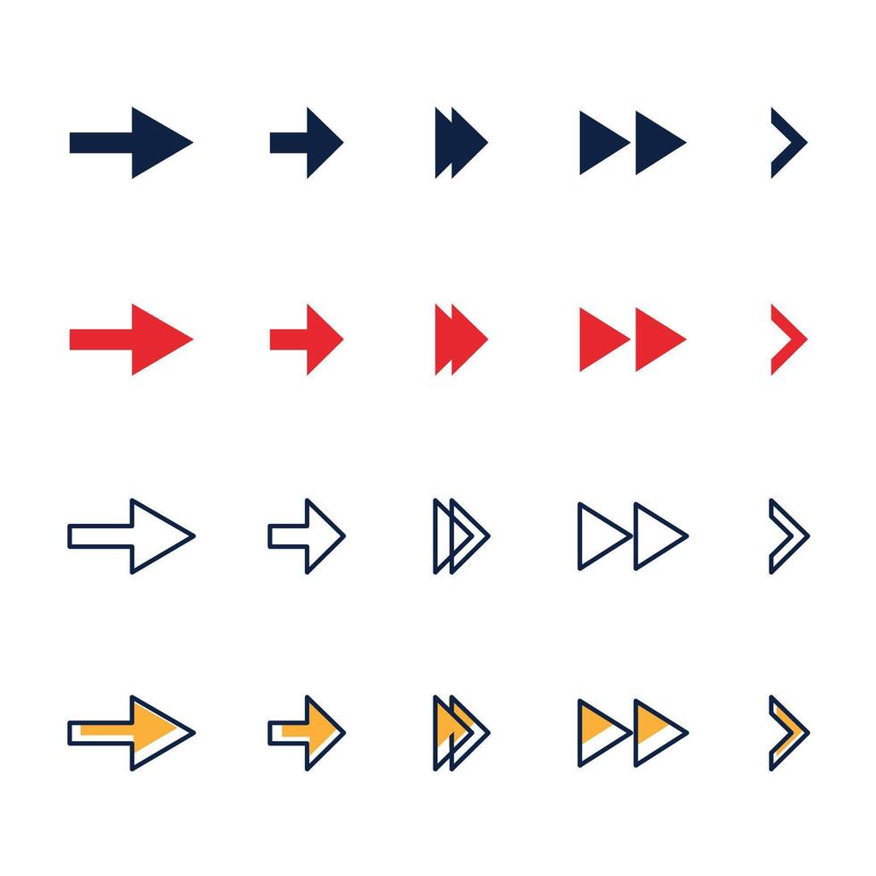 Mega set of modern arrows. Black arrows icons. Arrow isolated collection. vector