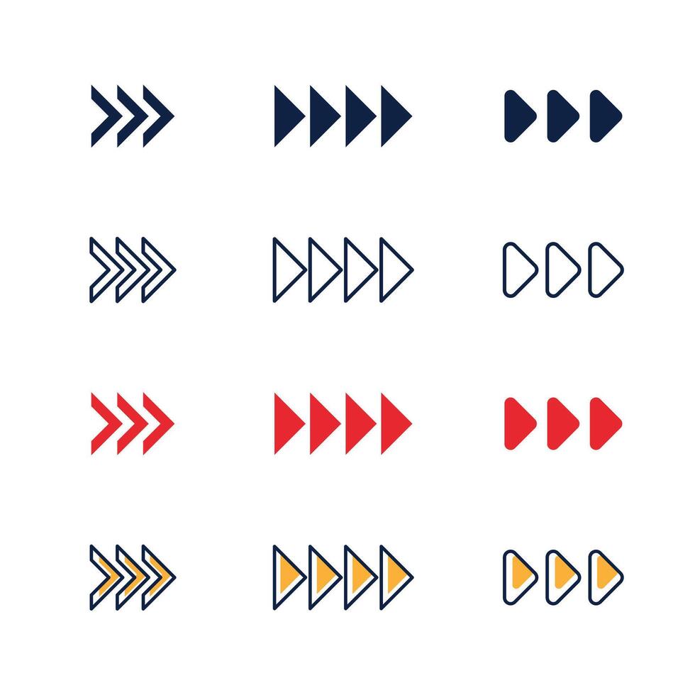 Arrow icon. Mega set of arrows. Black arrows icons. Arrow isolated collection. Set different cursor arrow direction symbols in flat style. vector