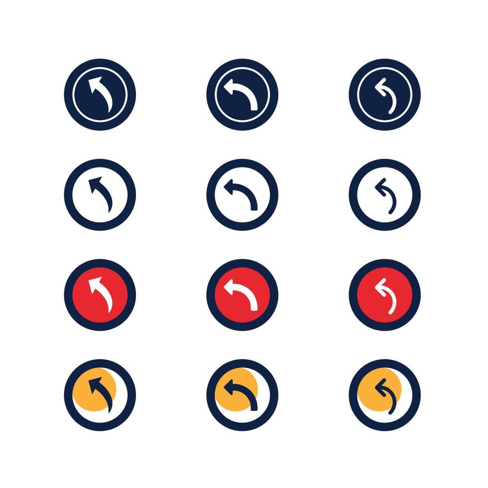 Mega set of circle arrows. Black arrows icons. Arrow left collection. Set different cursor arrow direction symbols in flat style. vector