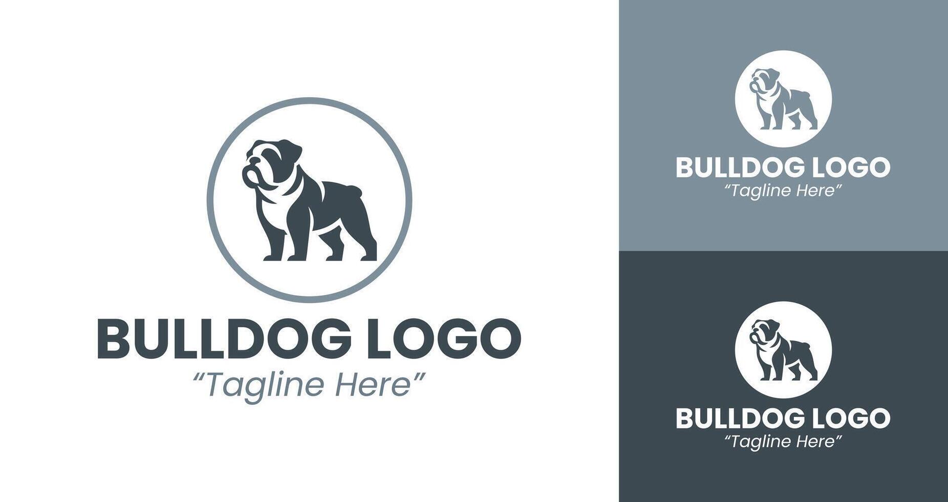 Minimalist Bulldog Head Logo Design for Business Branding and Identity vector