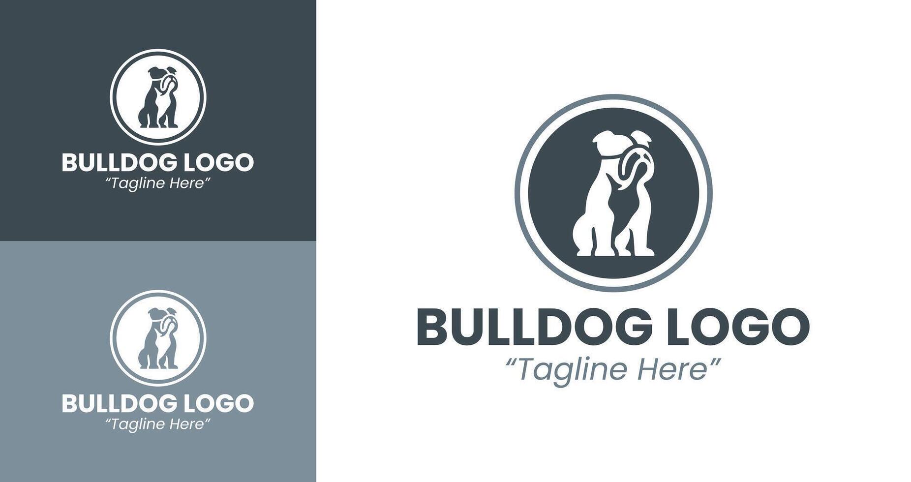 Creative Bulldog Logo for Businesses in Clean and Professional Style vector