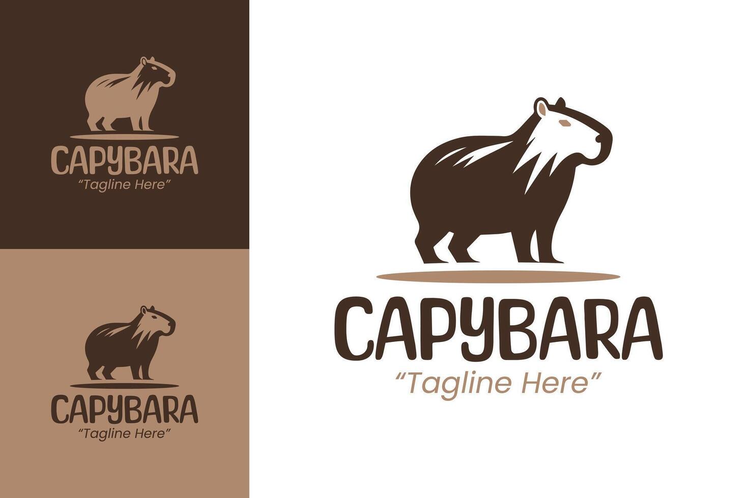 Adorable Capybara Logo for Modern Business Branding and Identity vector