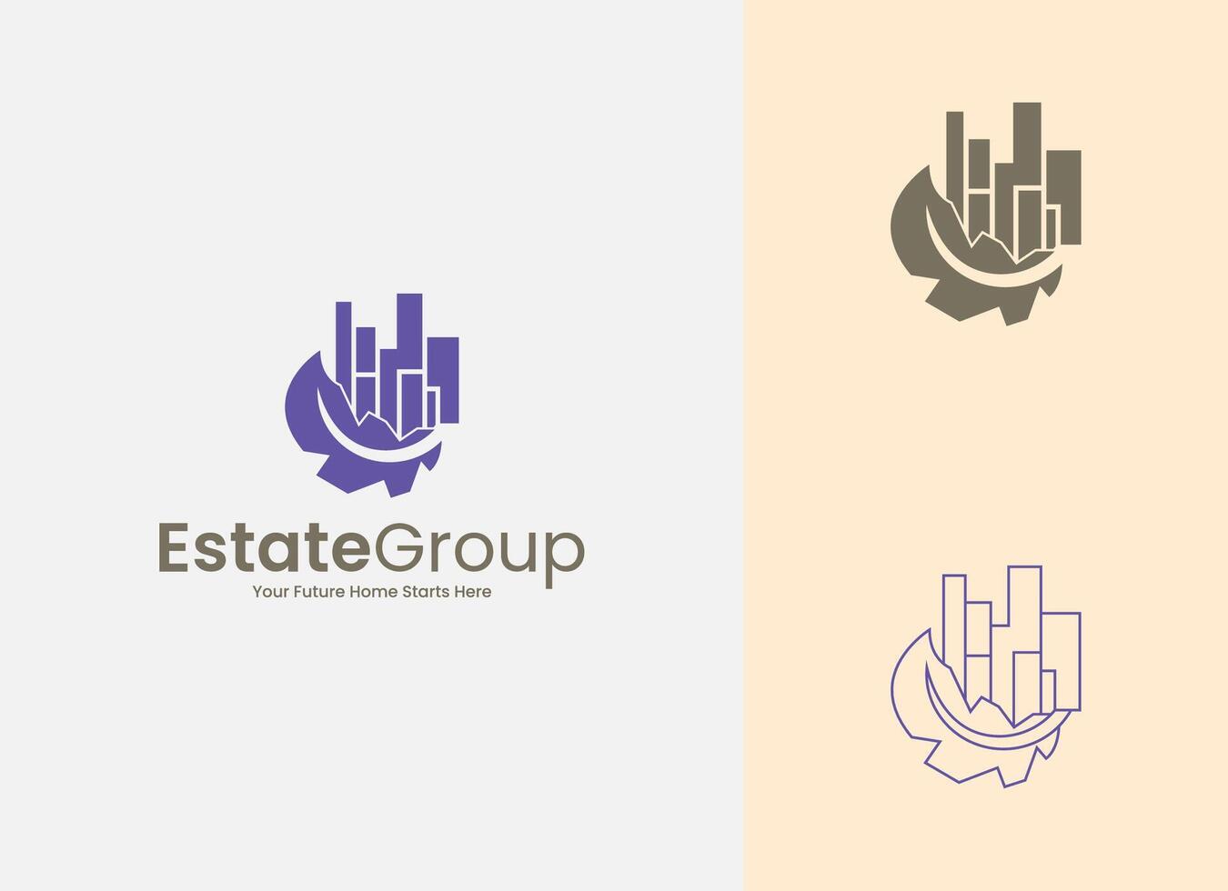 Real Estate Logo Template for Property Consultants vector