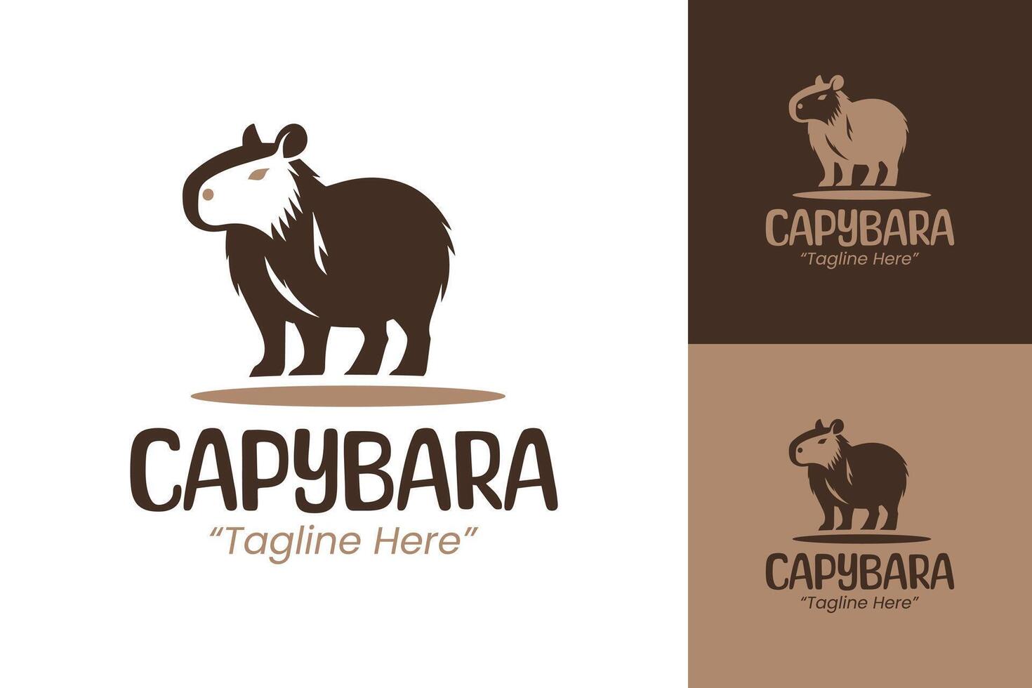 Charming Capybara Logo for Business Branding and Friendly Identity Design vector