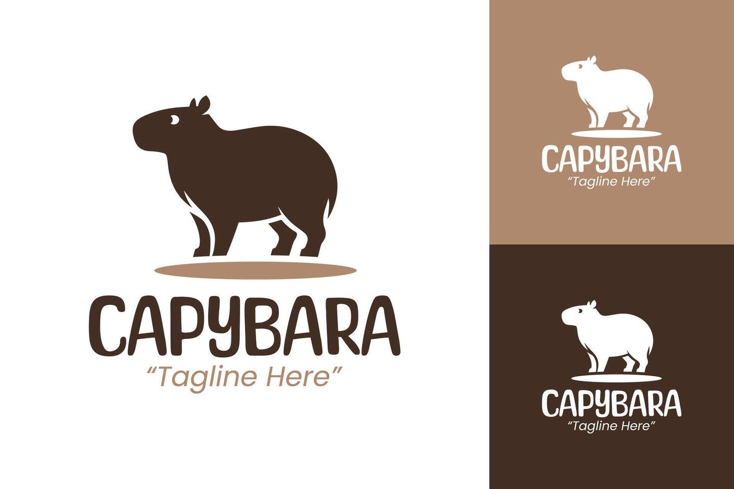 Premium Capybara Logo Design for Creative Branding and Business Identity vector