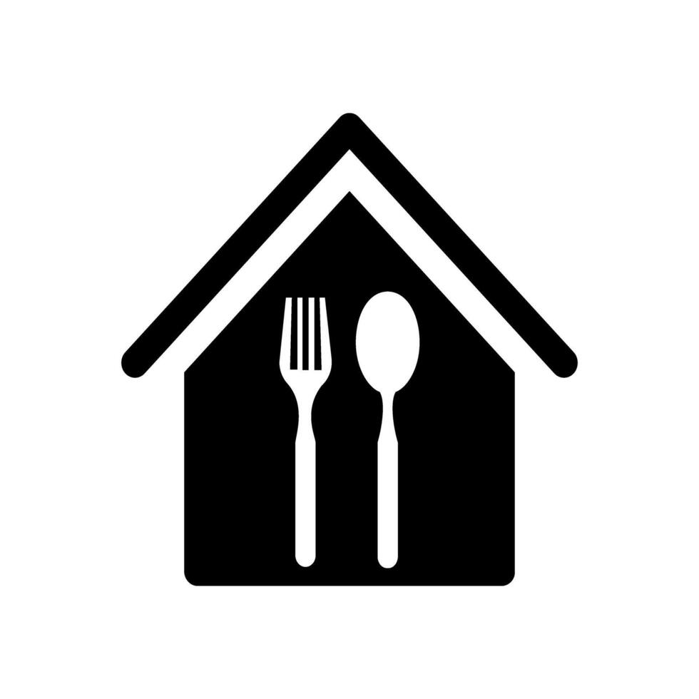 Spoon and fork in dish menu restaurant illustration. vector