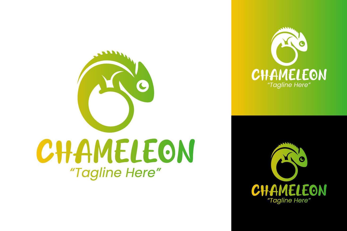 Creative Green Chameleon Logo for Eco-Friendly Branding Solutions vector