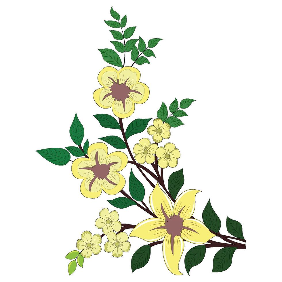 Decorating flower design elements. vector