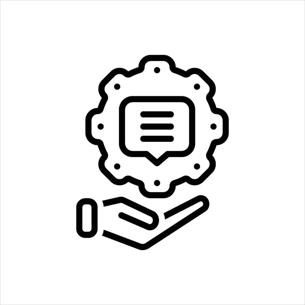 Black line icon advice vector