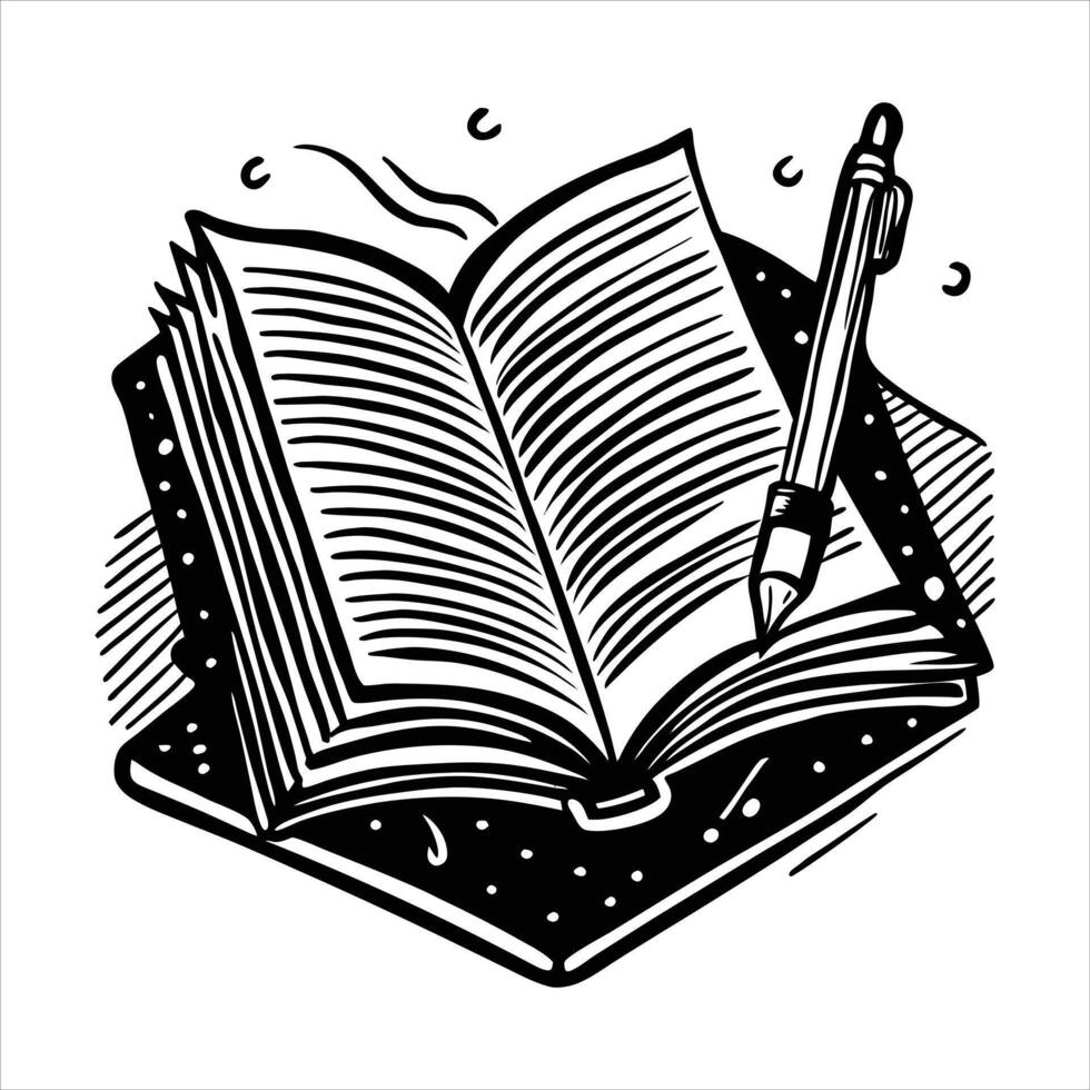 Book And Pen vector
