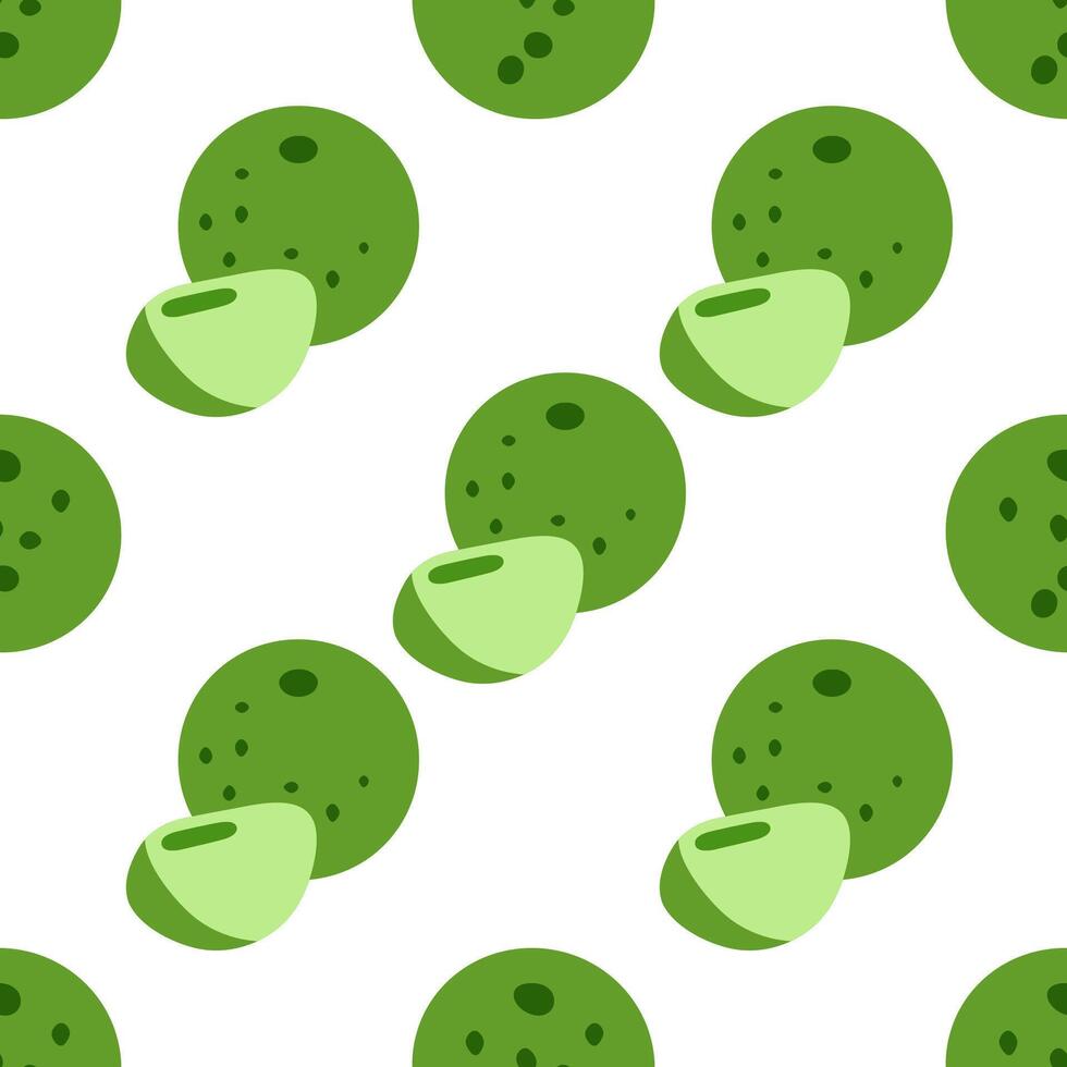 Seamless Lime Fruit Summer Pattern vector