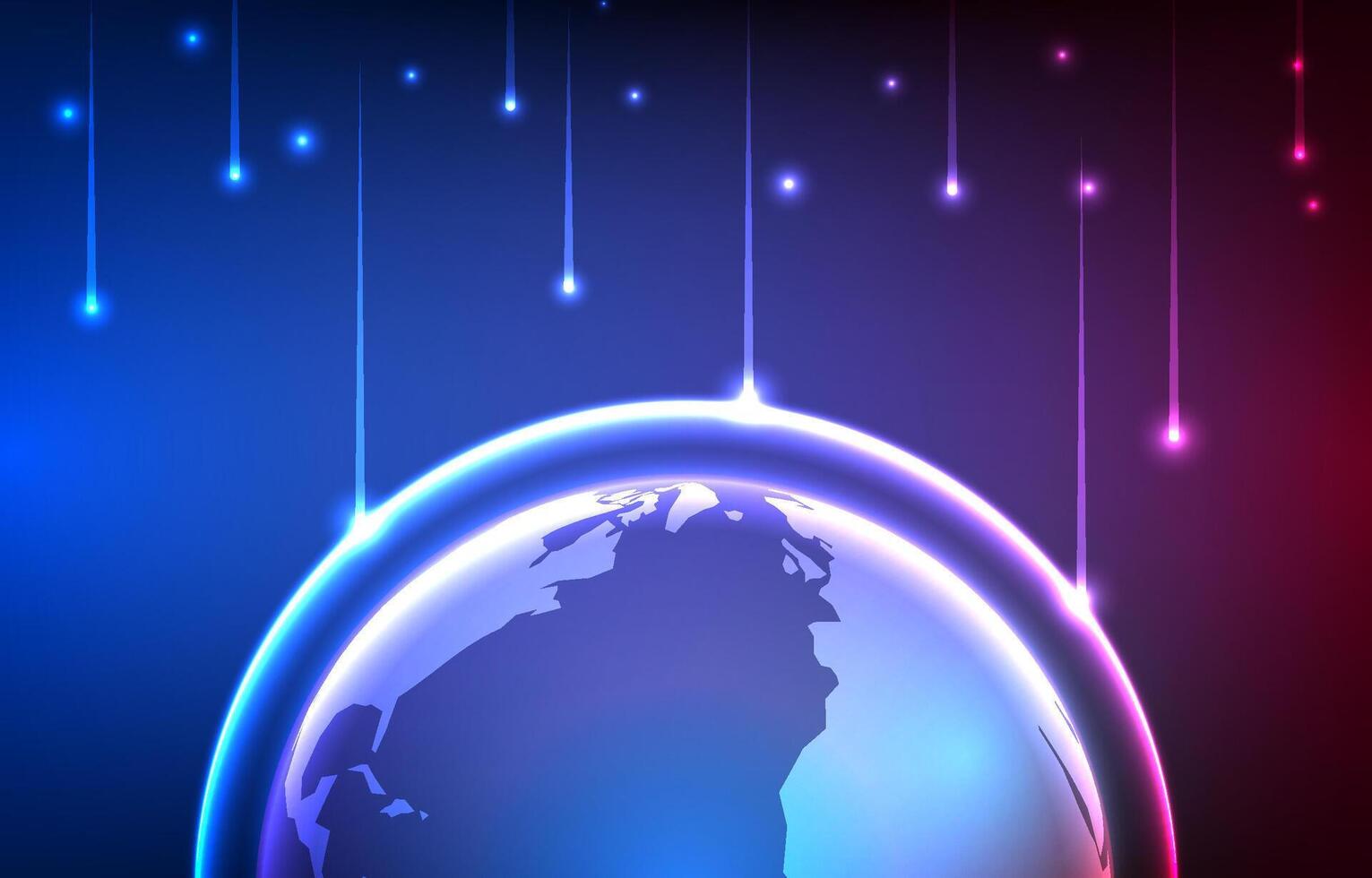 Digital technology background. Network futuristic interface virtual online data cyber system wireless wifi map and world. vector