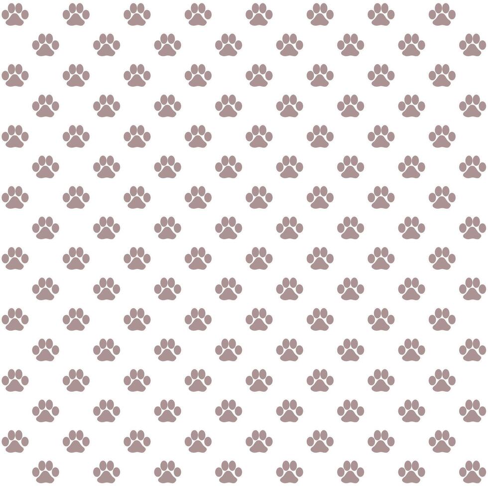Cute cat, dog or puppy paw print seamless pattern.Animal, zoo or pet wallpaper.Surface for textile.Decoration ornament for fabric or cloth..Modern backdrop.Cute wrapping paper. vector