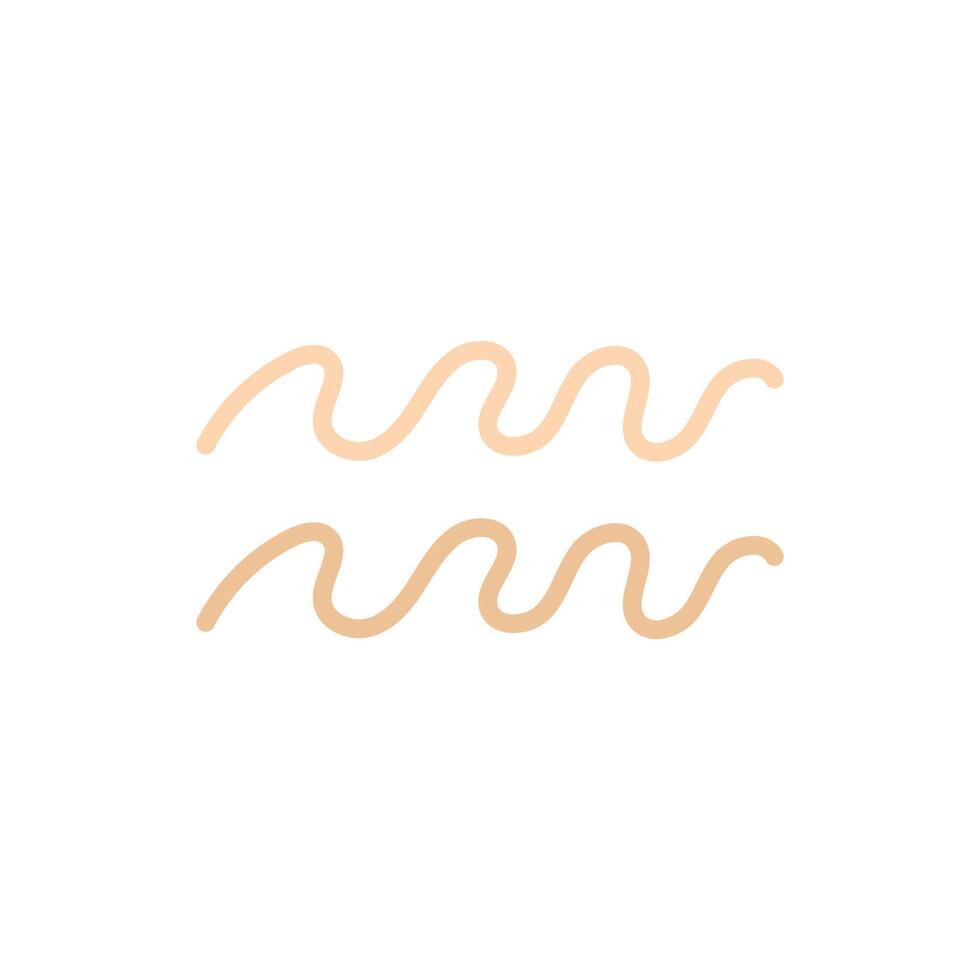 Wavy lines abstract water symbol in pastel tone vector