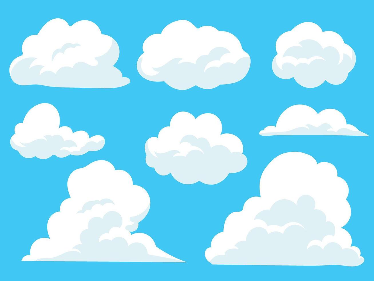 Cumulus clouds, summer cloud, summer element design vector