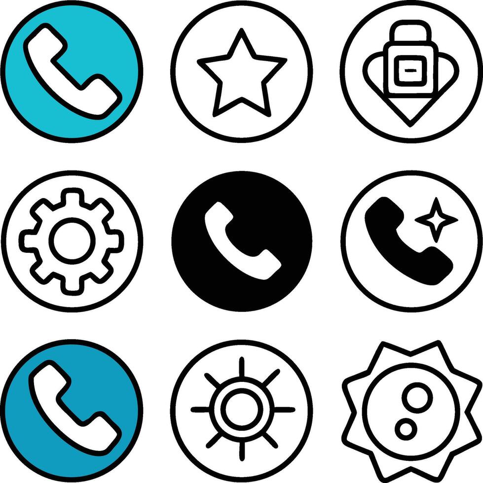 Phone icon set illustration vector