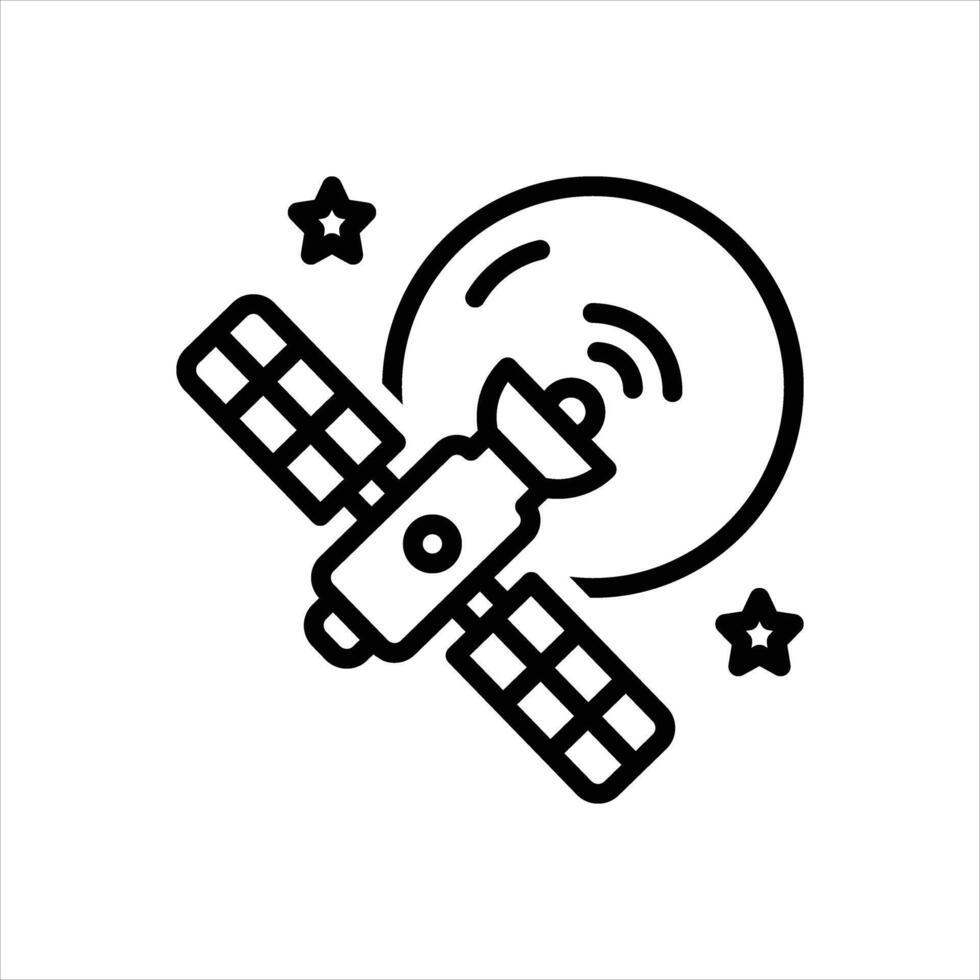 Black line icon probe vector