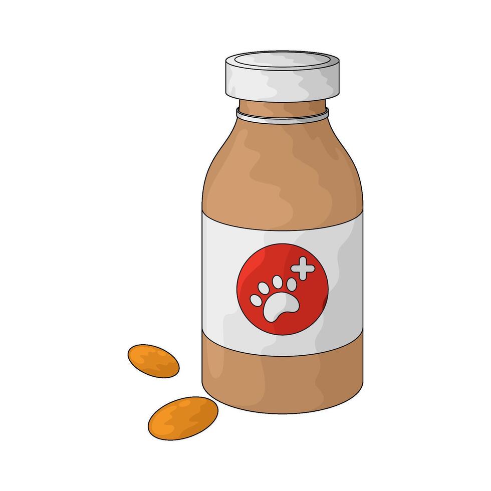 pet medicine bottle vector