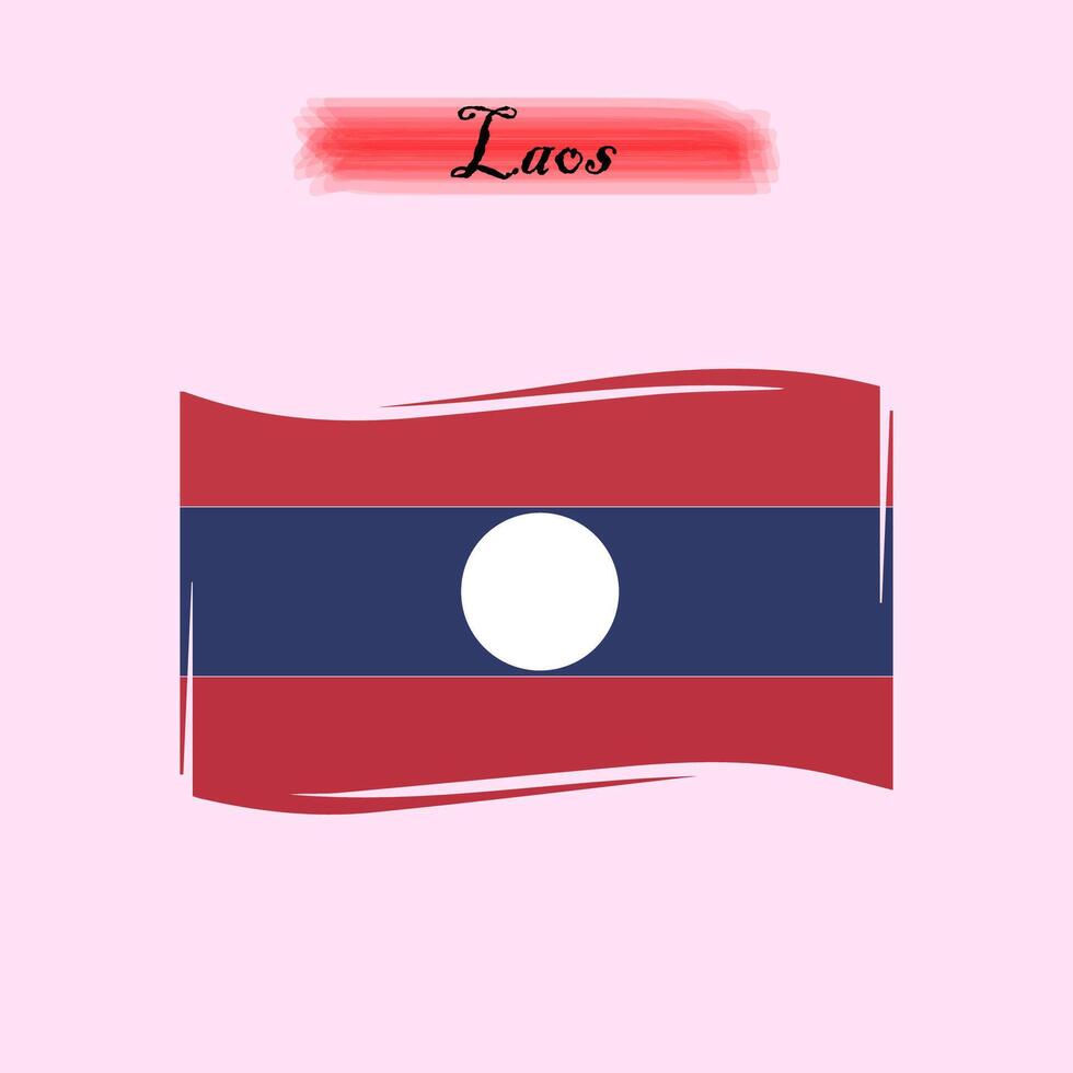 flag of laos southeast vector